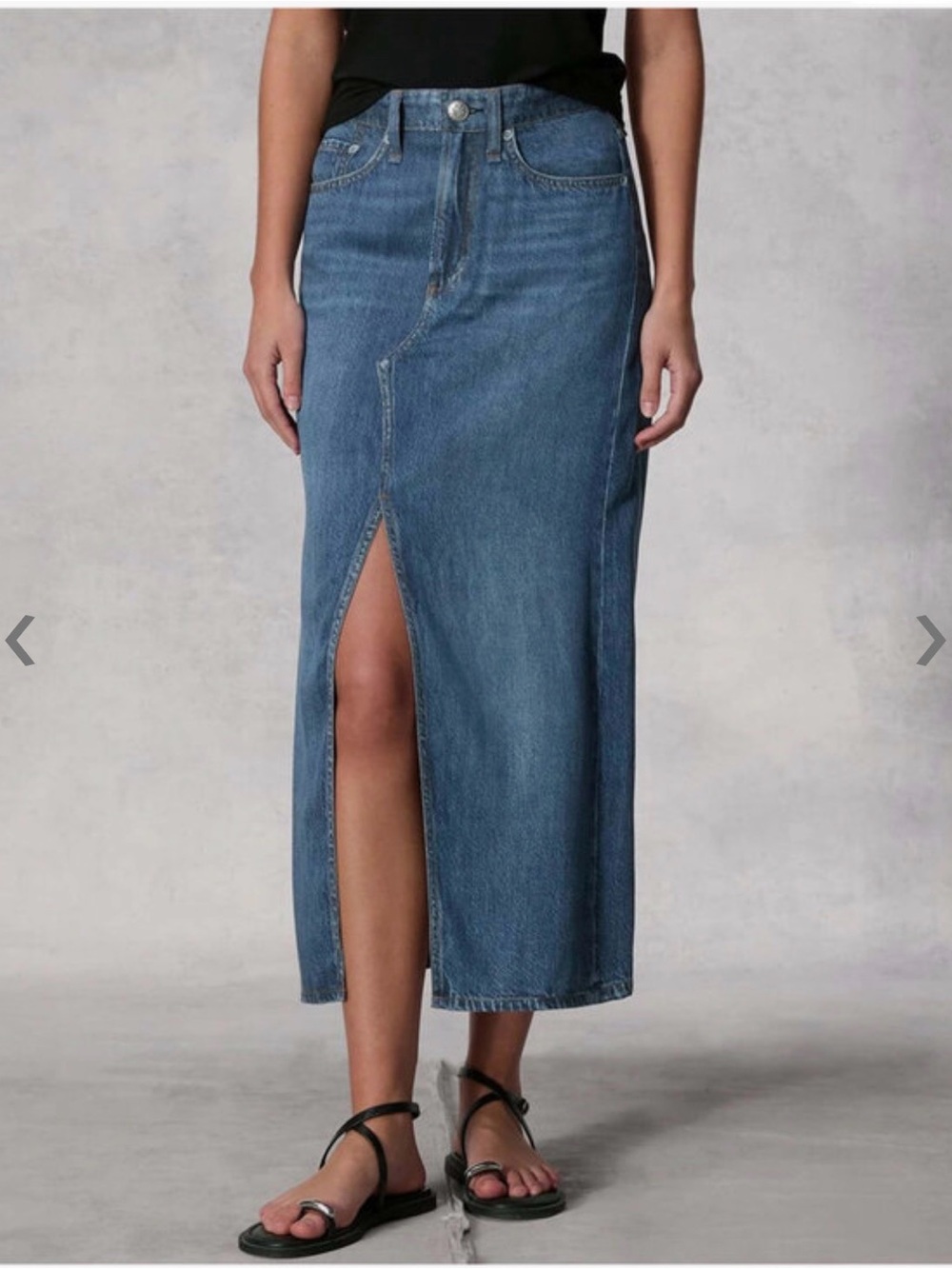 New With Tags Rag and Bine Liquid Miramar Clara Midi Skirt Sz 28
